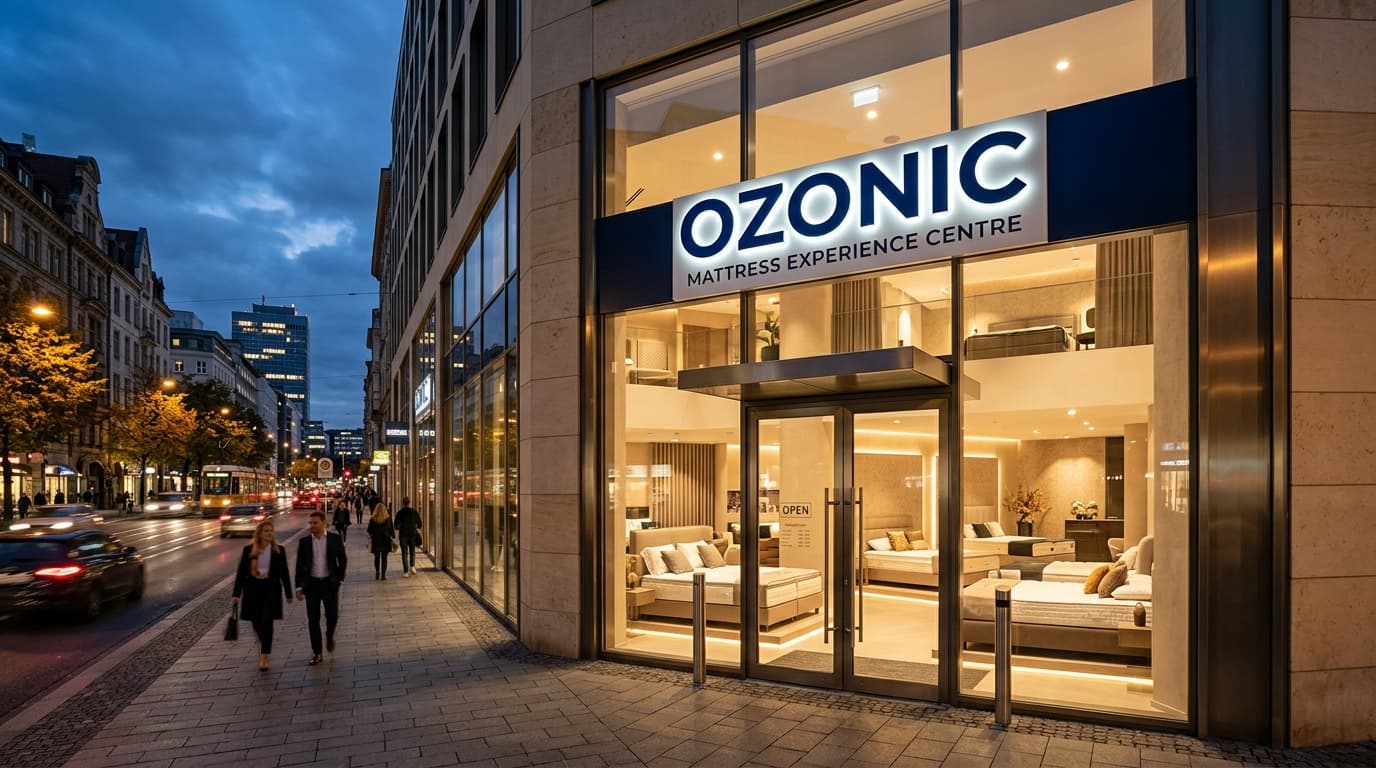 Ozonic retail mattress showroom display